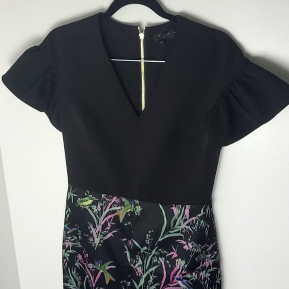 Ted Baker Darcy Fortune Hummingbird Floral Culotte Jumpsuit - Picture 5 of 15